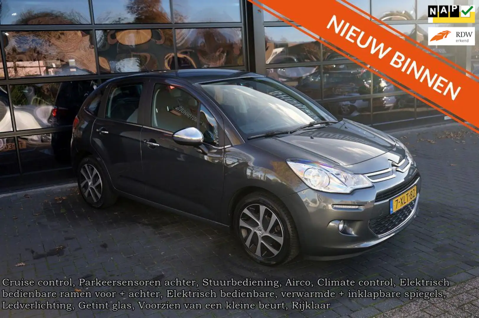 Citroen C3 1.0 VTi Collection, Clima, CC, Led, Elek pakket Grijs - 1