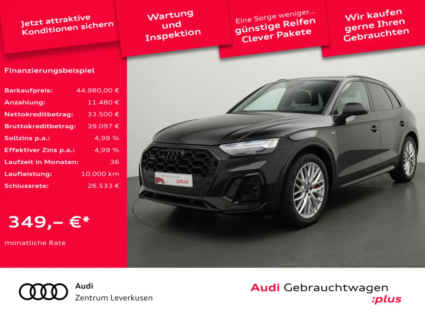 Audi Q5 quattro edition one PANO MATRIX AHK LUFT A Schwarz - 1