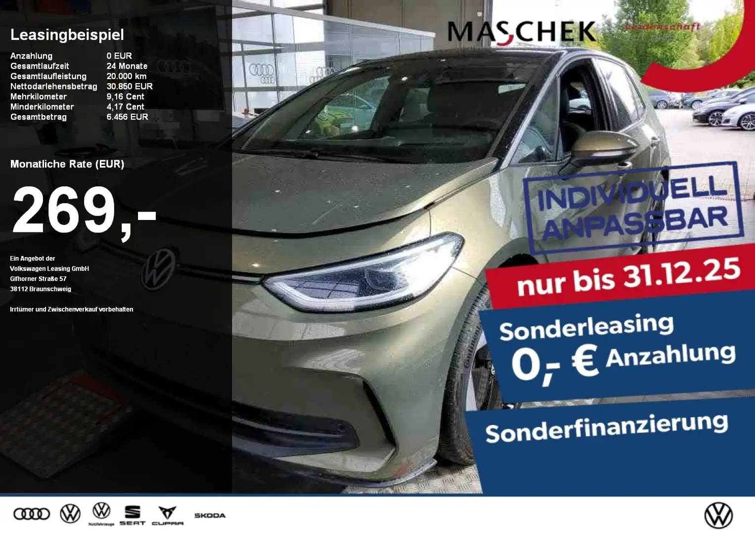 Volkswagen ID.3 Pro S 77 kWh Area View Sonderleasing Massage Matri Schwarz - 1