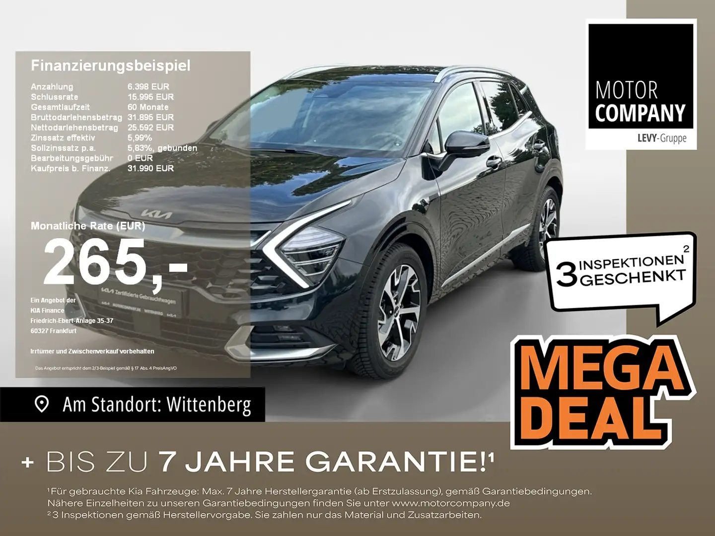 Kia Sportage 1.6 CRDi Spirit Kamera*LED*CarPlay* Schwarz - 1