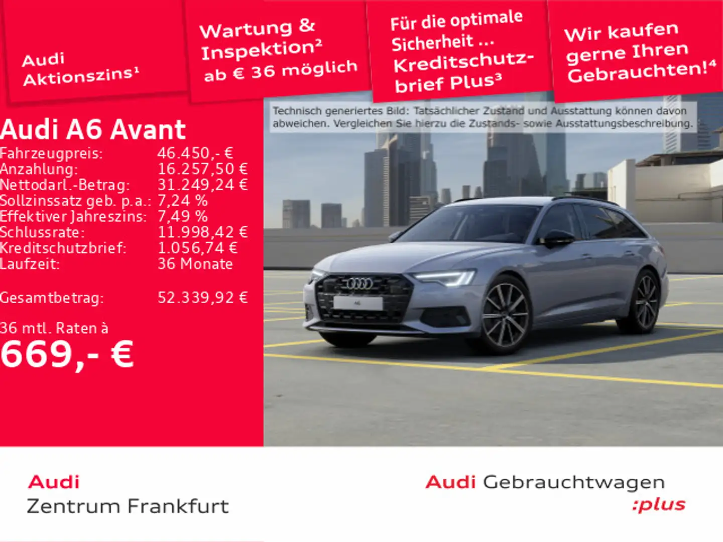 Audi A6 35 TDI advanced S tronic Matrix-LED Nav Silber - 1