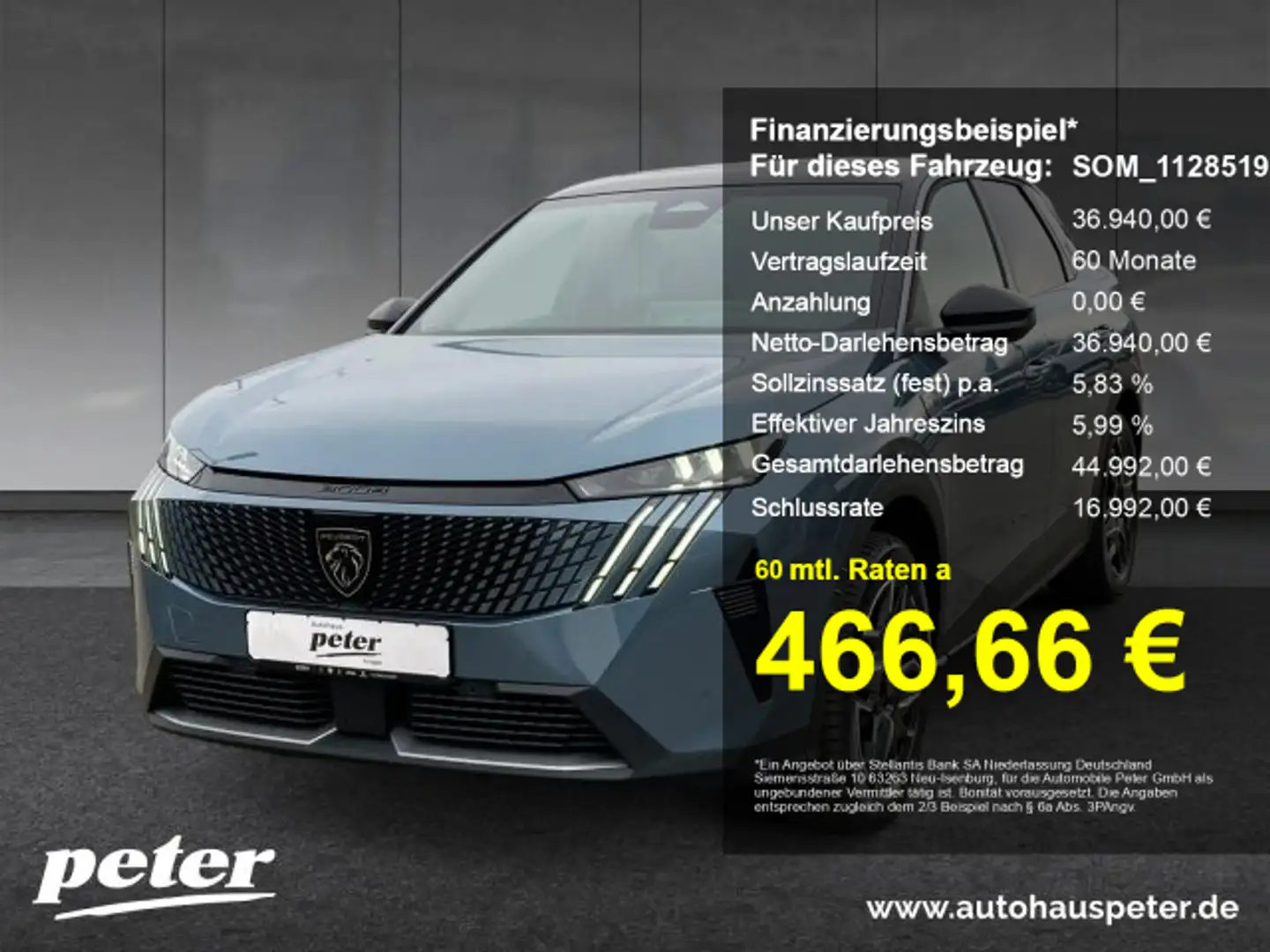 Peugeot 3008 3008 GT 145 e-DSC 6 +Kamera+Alcantara+Navi+ Blau - 1