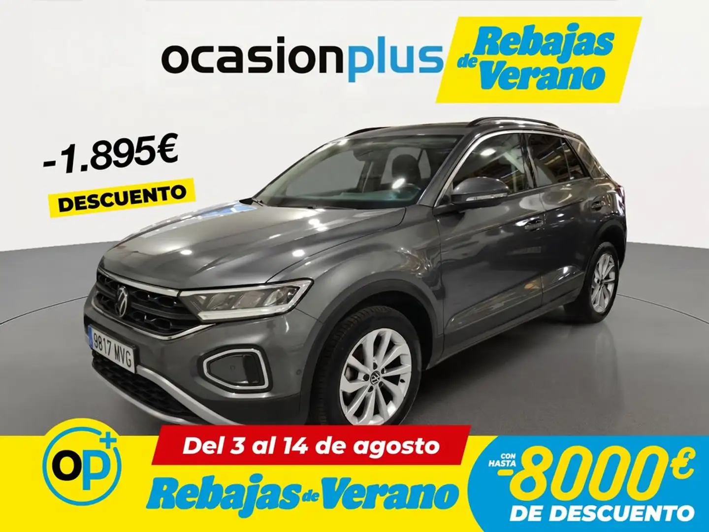 Volkswagen T-Roc 1.0 TSI Life 85kW Gris - 1