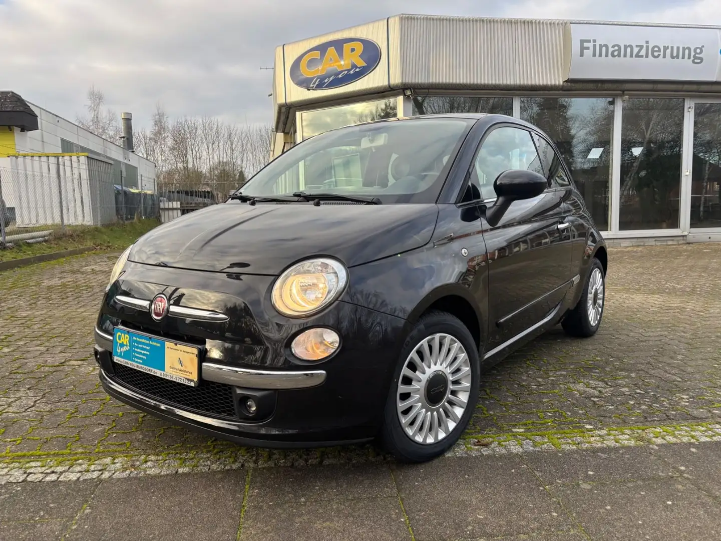 Fiat 500 *Klimaanlage*Panoramadach*Scheckheft* Schwarz - 1