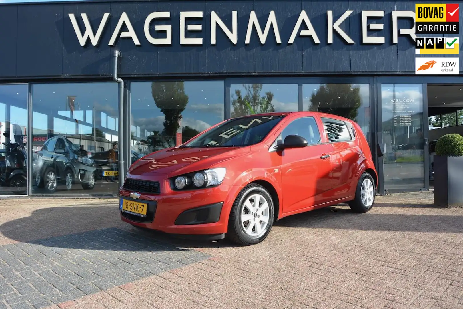 Chevrolet Aveo 1.2 LS Airco|Cruise|Start Pas na n paar keer! Rood - 1