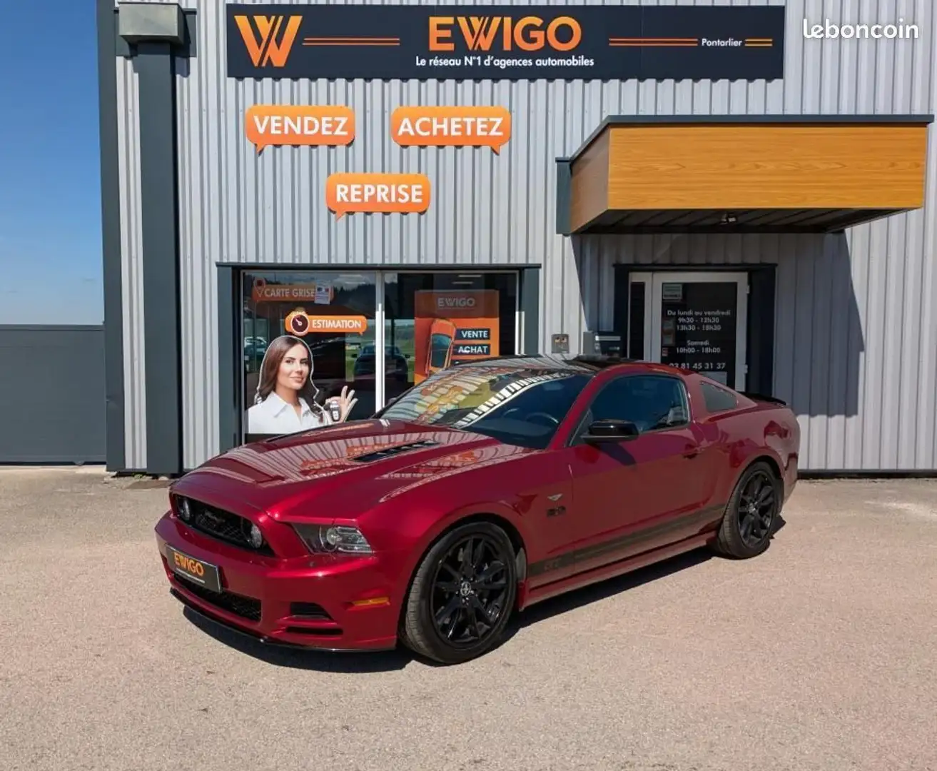 Ford Mustang GT V8 5.0 BVM IMMATRICULATION FRANCE Rouge - 1