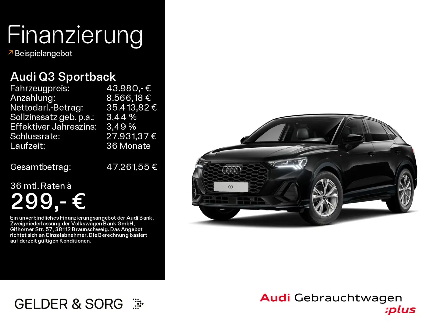 Audi Q3 35 TDI S line Pano*CarPlay*GRA*RFK* Noir - 1