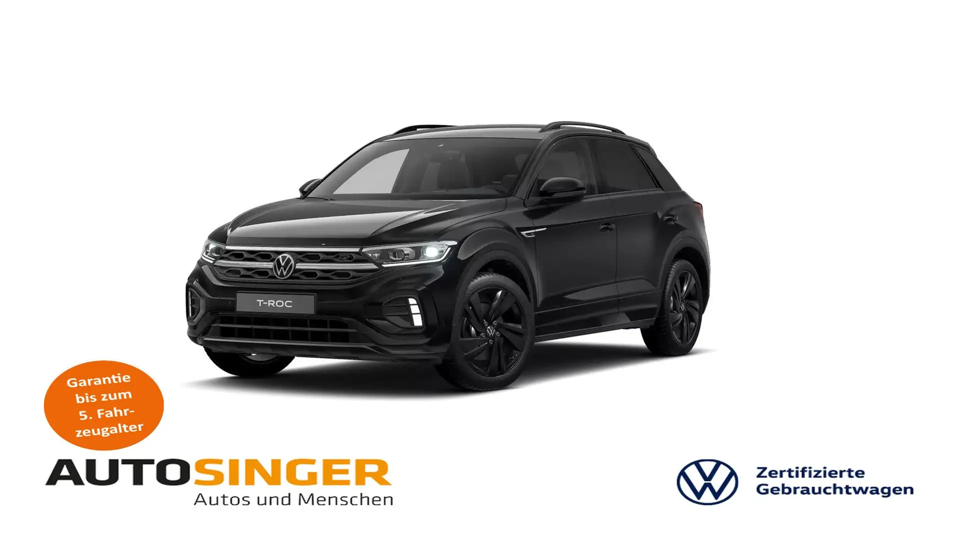 Volkswagen T-Roc R-Line 2.0 TSI DSG 4M *STDHZ*AHK*LED*ACC* Schwarz - 1