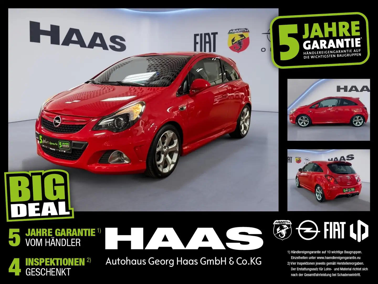 Opel Corsa D 1.6 Turbo Recaro Sportsitze, Navigation Rot - 1