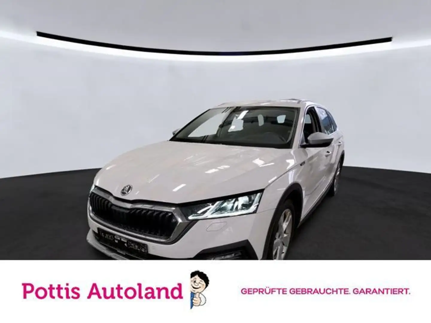 Skoda Octavia Combi 2.0 TDI DSG 4x4 SCOUT AHK NAVI HuD Weiß - 1