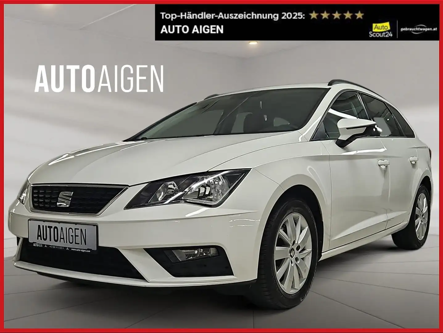 SEAT Leon ST * 64.242 KM * AHK * 2 BESITZ * TEMPOMAT * KLIMA Weiß - 1