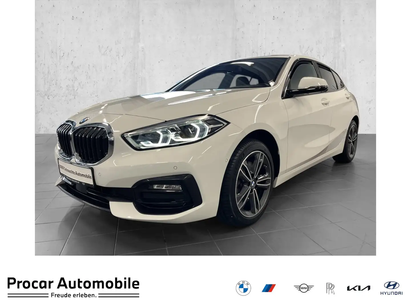 BMW 118 i Sport Line AHK RFK NAVI LED Sound Syst. PDC V+H Weiß - 1