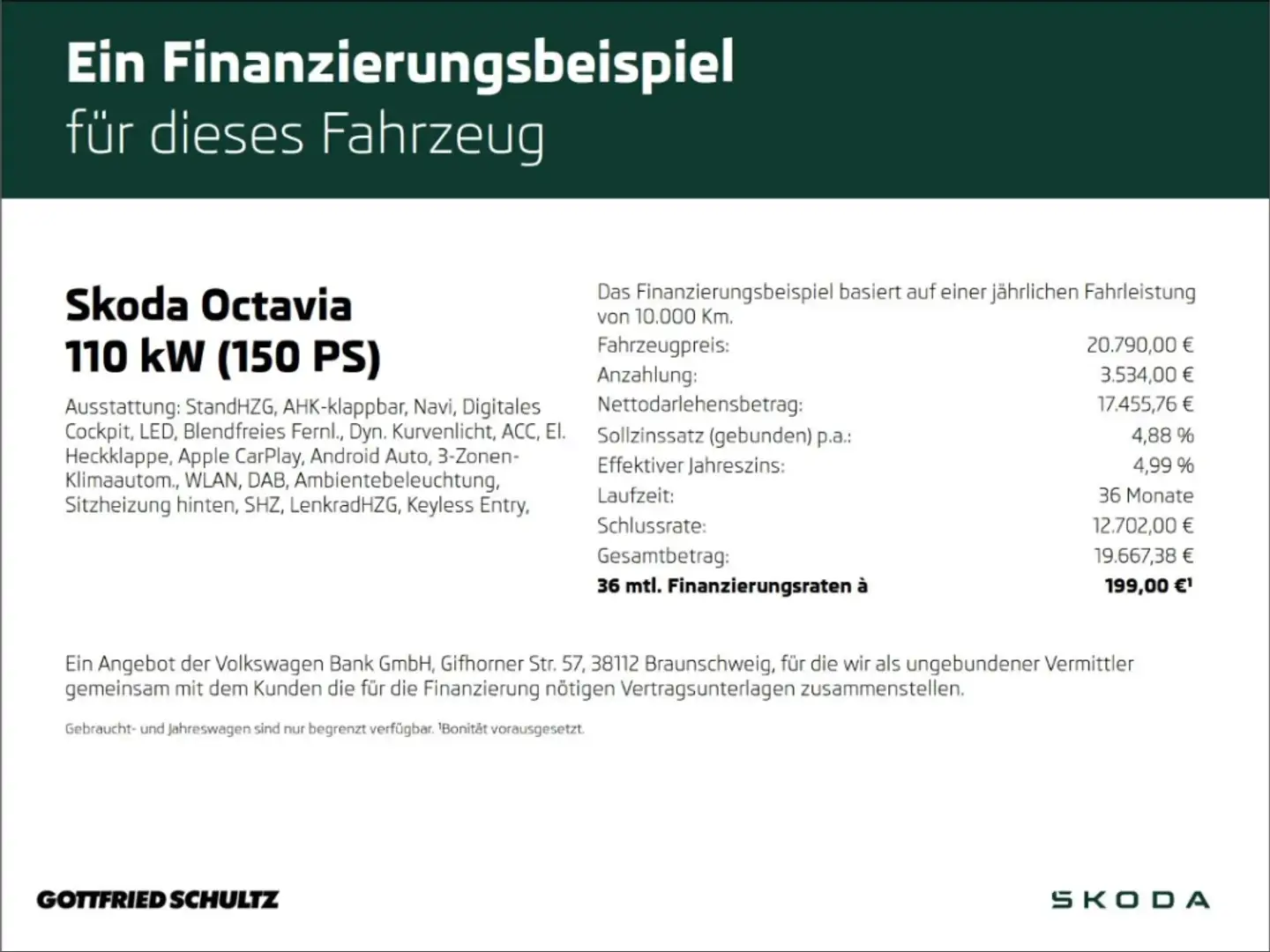 Skoda Octavia Com. 2.0 TDI TOUR DSG LED NAVI AHK STANDHZG Weiß - 2