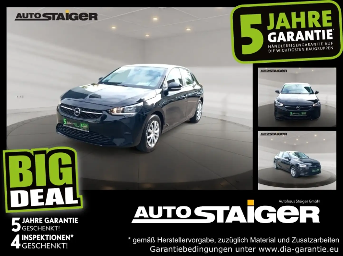 Opel Corsa F 1.2 Edition Klimaanlage, PDC, SHZ, Negro - 1