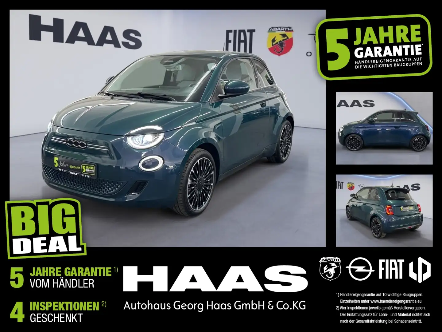 Fiat 500e 500 e Icon **Wallbox Geschenkt** Vert - 1