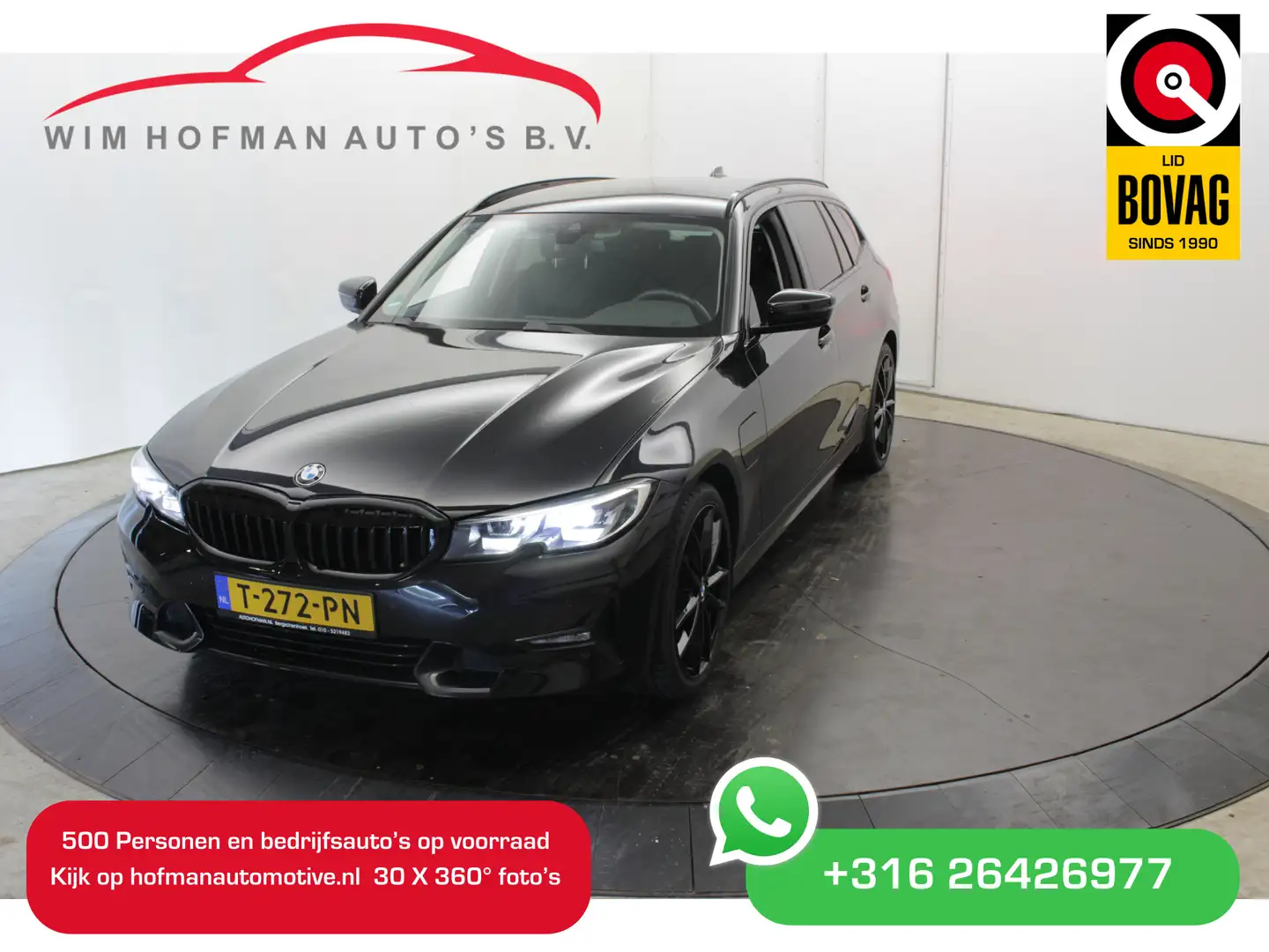 BMW 330 3-serie 330e Plug-in Hyb 290PK M-Sport Vol Leder E Zwart - 1