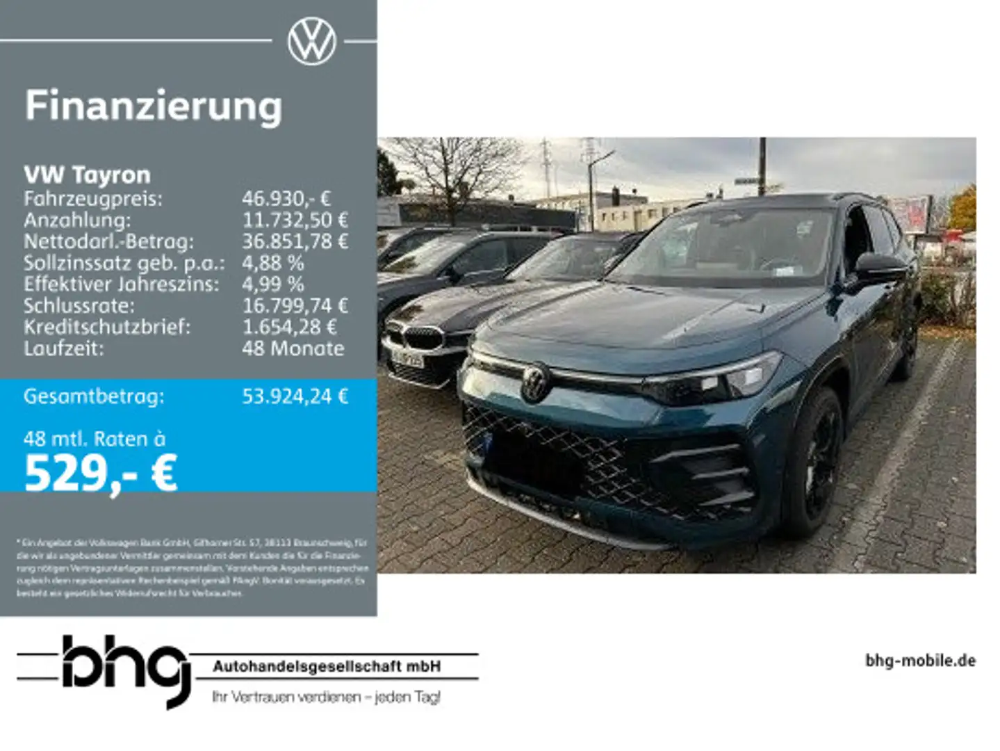 Volkswagen Tayron R-Line 2,0 l TDI SCR (150 Blau - 1