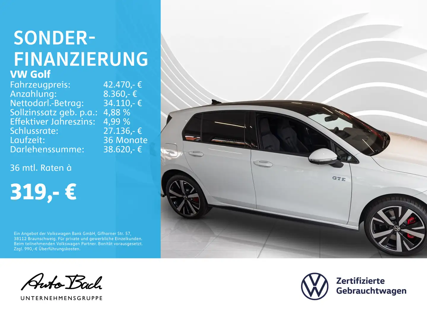 Volkswagen Golf GTE VIII GTE 1.5 TSI DSG eHybrid, LED-Matrix, N Blanc - 2