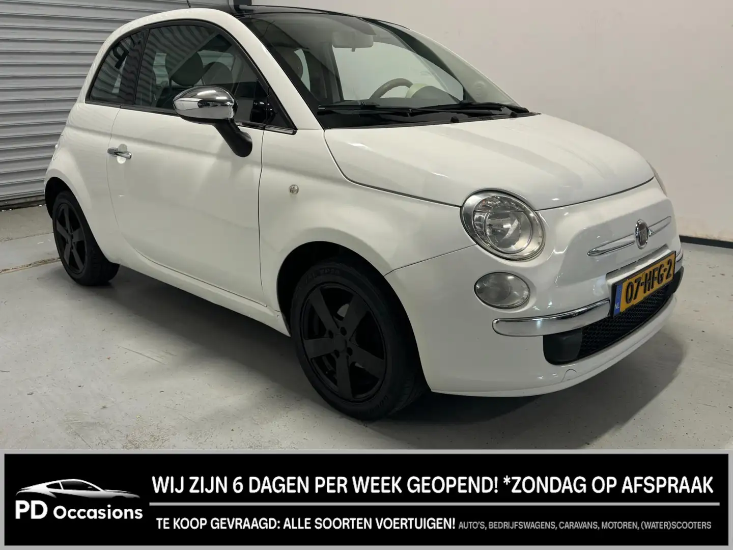 Fiat 500 1.2 Lounge LM Velgen Airco Pano Elek. Ramen Blanco - 1