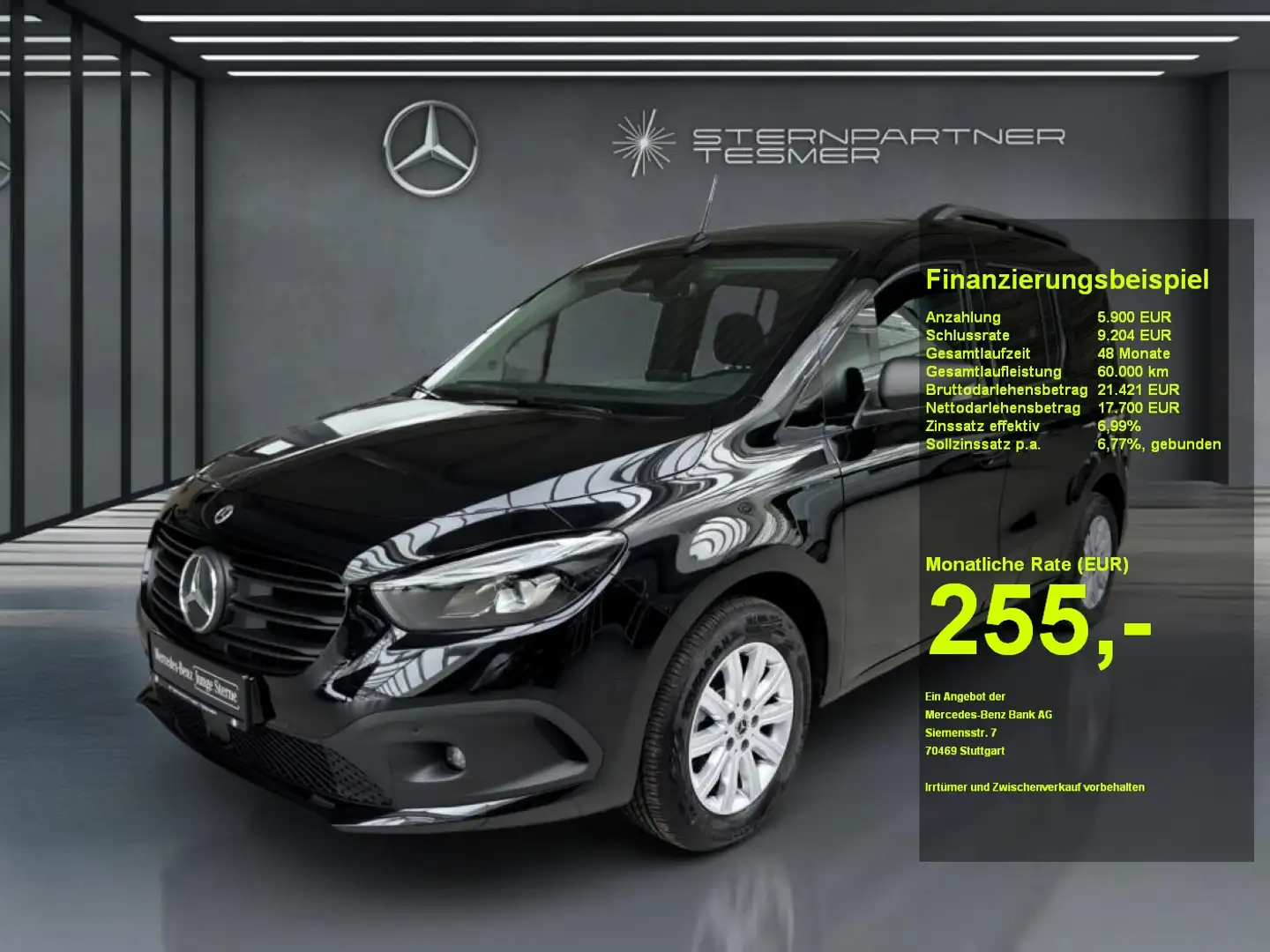 Mercedes-Benz Citan e EQT Tourer  MBUX-SHZ-PTS-LED-Klimaaut Nero - 1