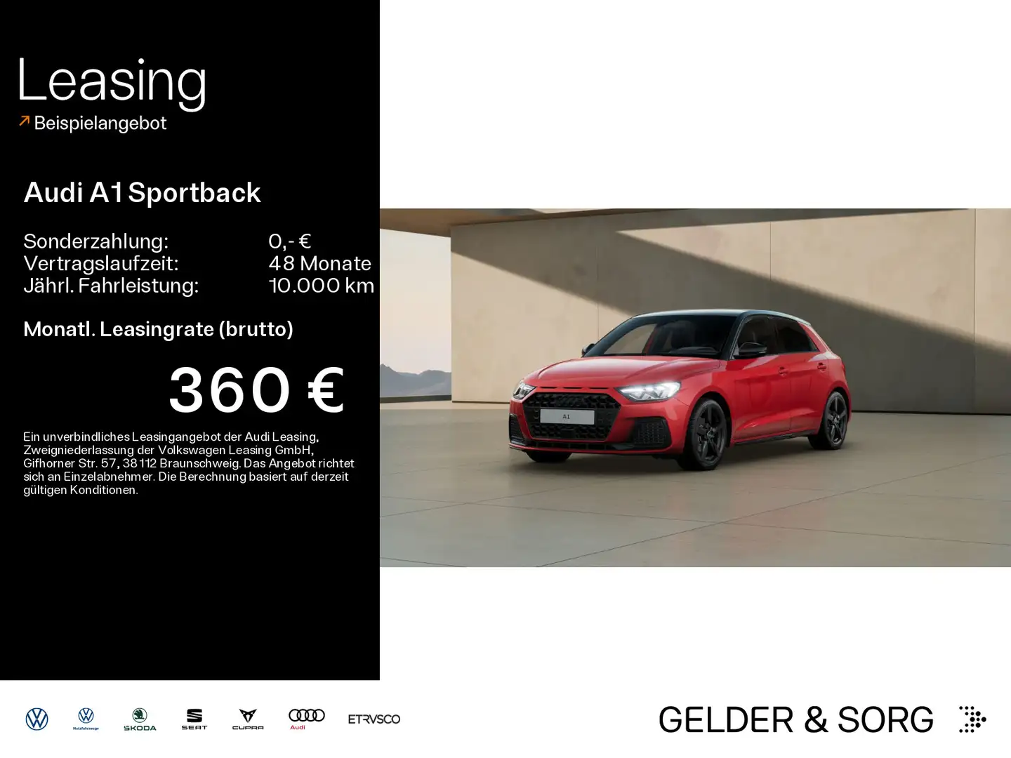 Audi A1 30 TFSI S-tr. advanced LED*EPH+*SHZ Rot - 1