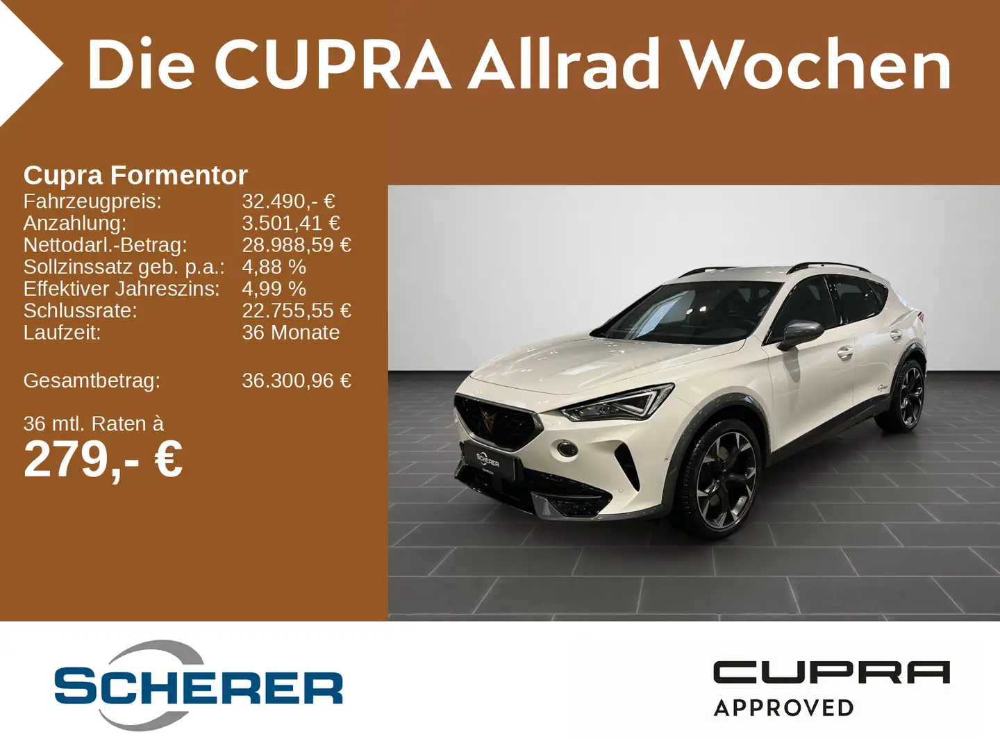 CUPRA Formentor VZ 2.0 TSI 4DRIVE DSG Rückfahrkamera Weiß - 1