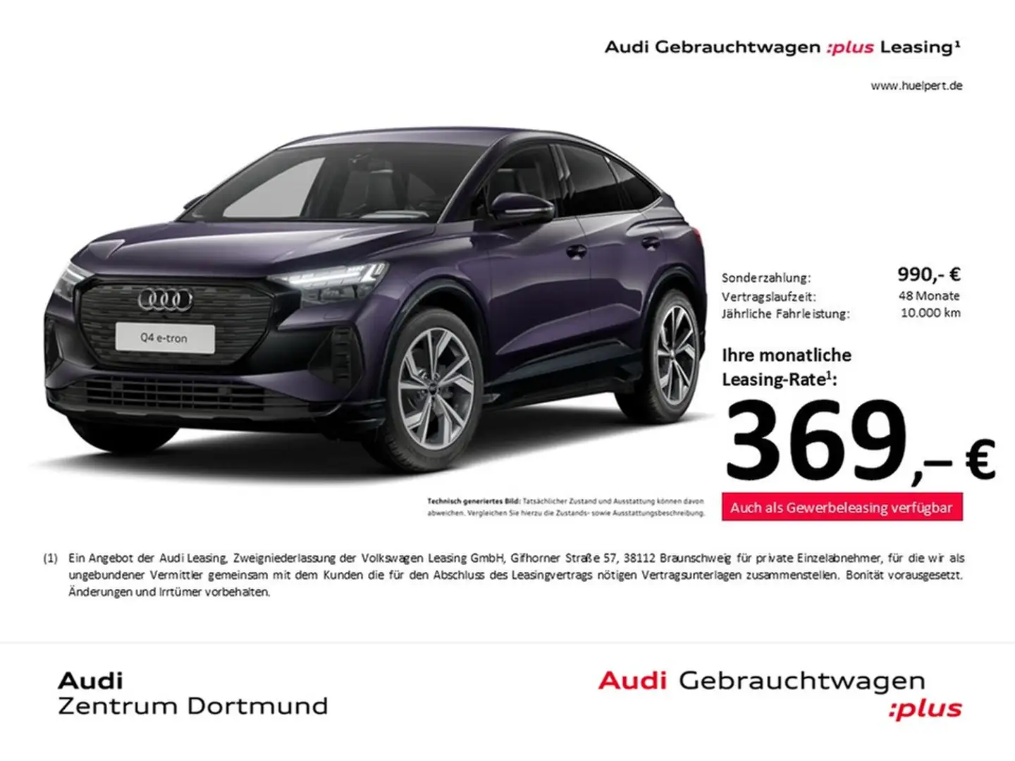 Audi Q4 e-tron Sportback 35 S LINE BLACKPAK CAM LM20 Violett - 1