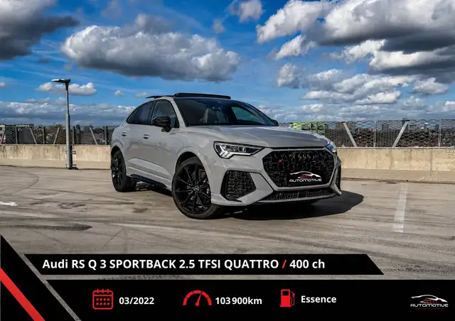 Audi RS Q3 SPORTBACK 2.5 TFSI QUATTRO S TRONIC | CARPLAY | TOIT PANO | SONOS | ENTRETIEN COMPLET | GARANTIE 12 MOIS