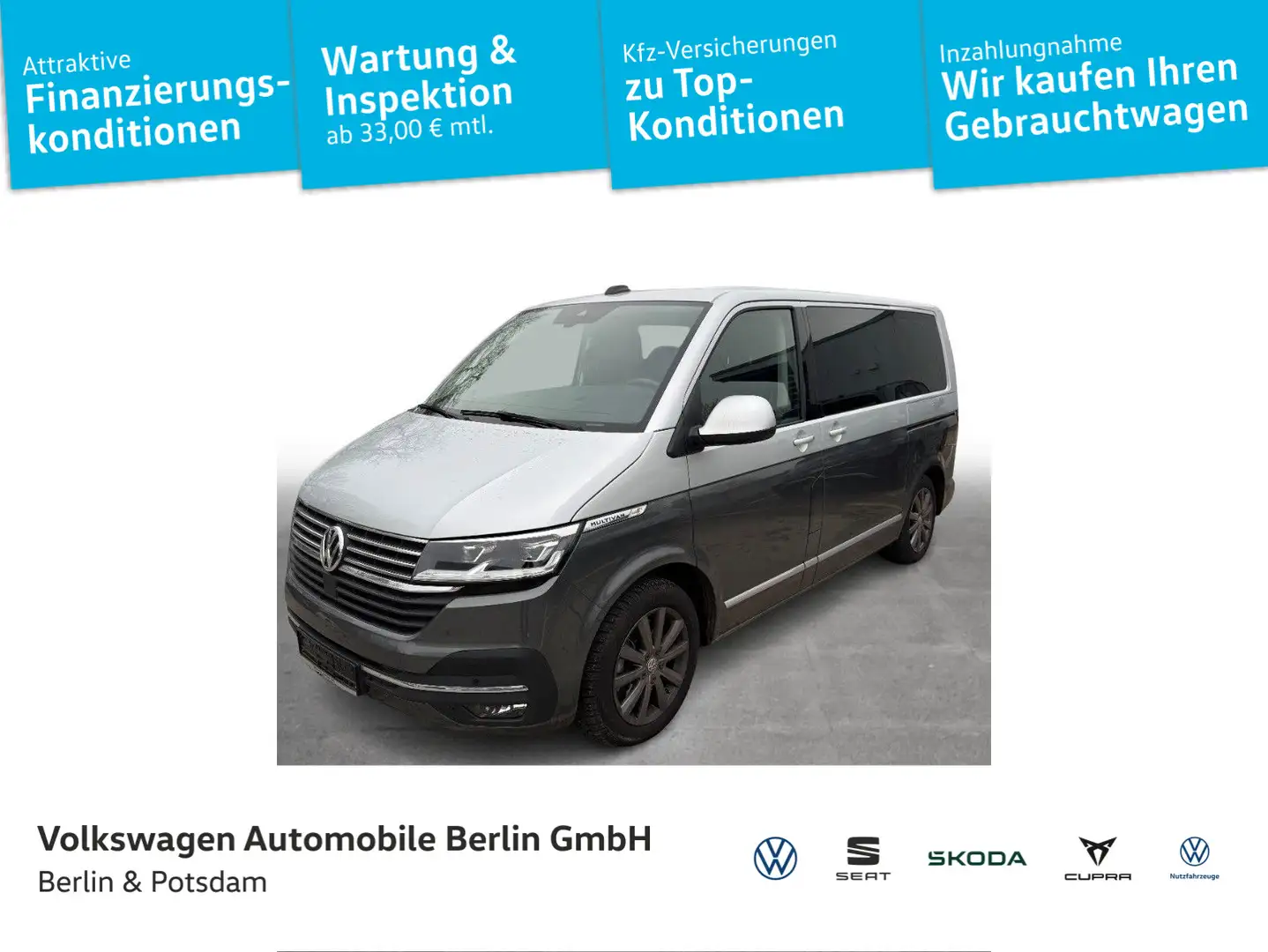 Volkswagen T6.1 Multivan 2.0 TDI Generation Six DSG LED Nav Silber - 1