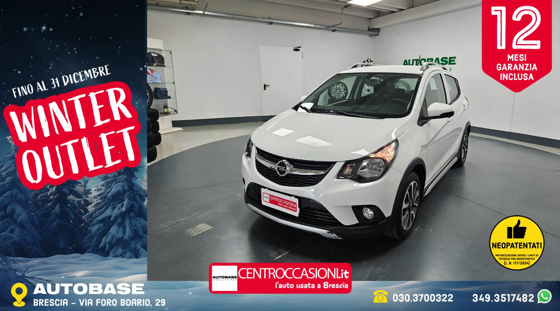 Opel Karl 1.0 Rocks Gpl 73cv Weiß - 1