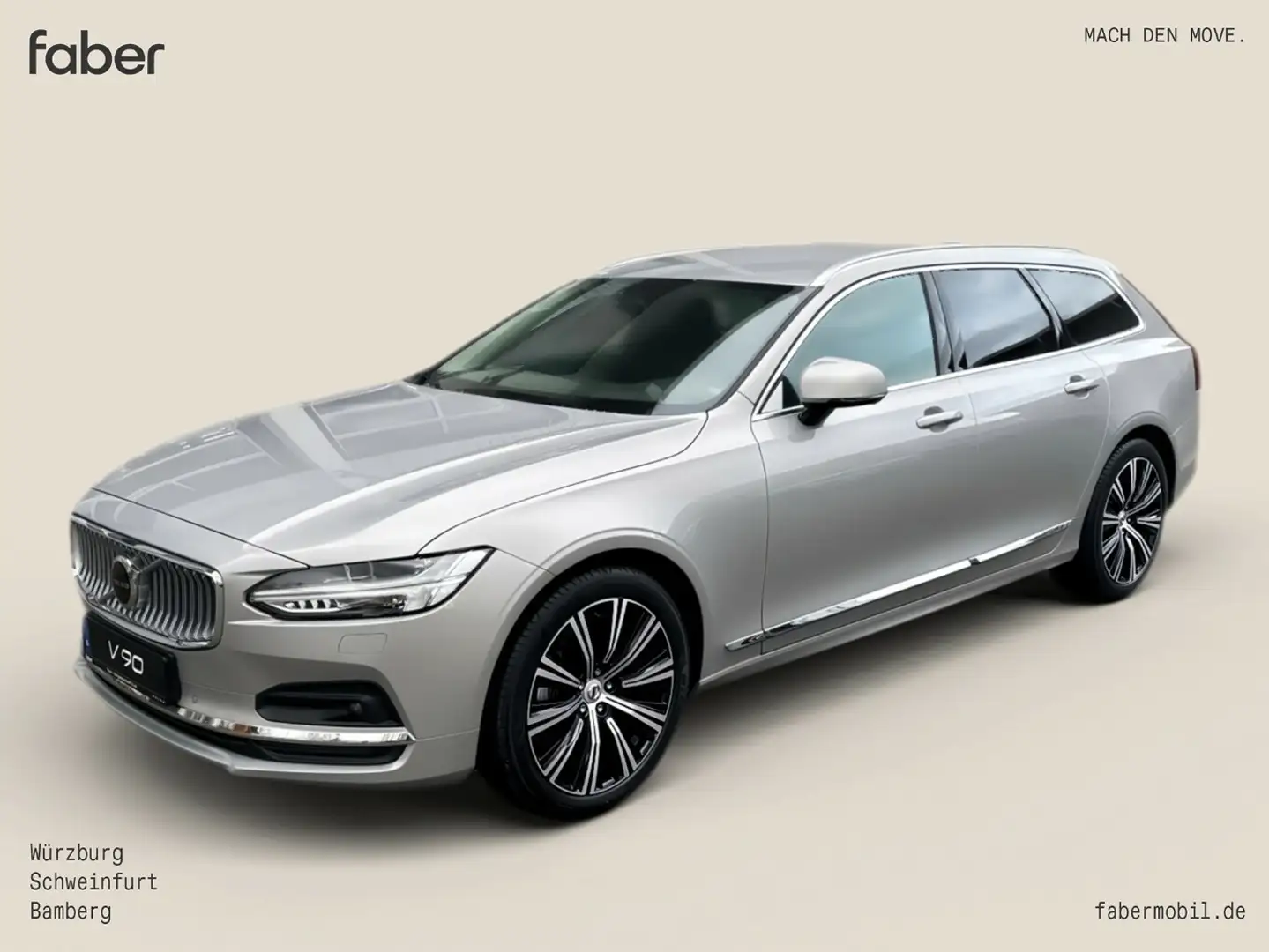 Volvo V90 B4 Diesel Plus Bright Silber - 2