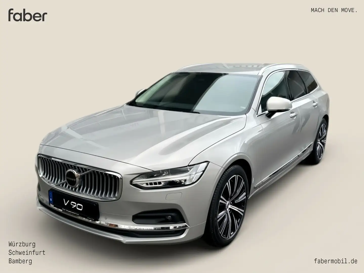 Volvo V90 B4 Diesel Plus Bright Silber - 1