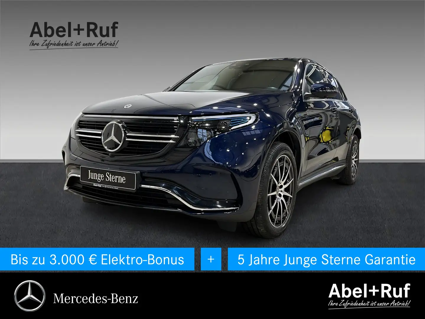 Mercedes-Benz EQC 400 4M AMG+DISTRO+Ambiente+Memo+AHK+360° Blau - 1