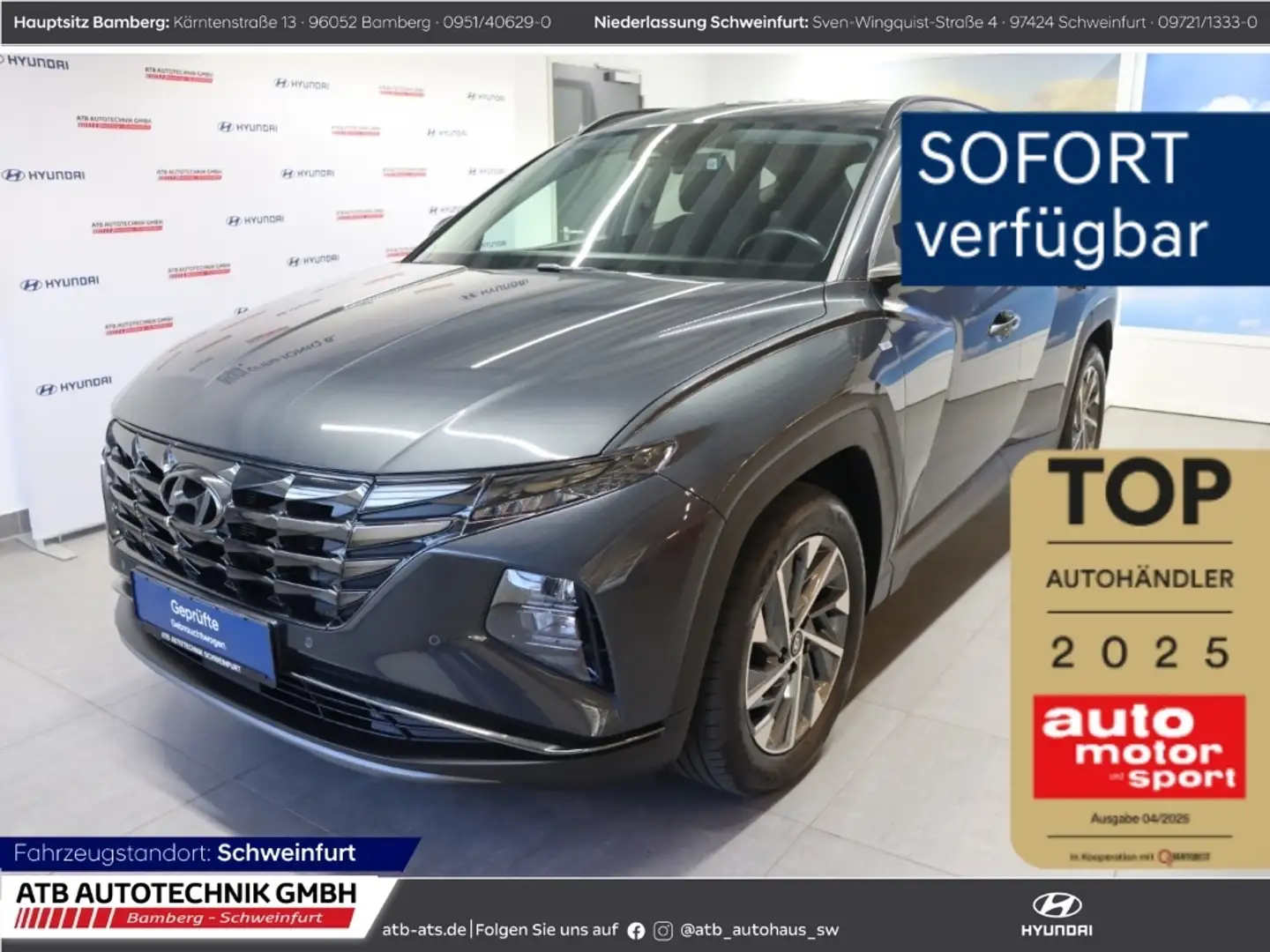 Hyundai TUCSON Trend 1.6 CRDi 136PS 48V 7-DCT 2WD Navi Soundsyste Grijs - 1