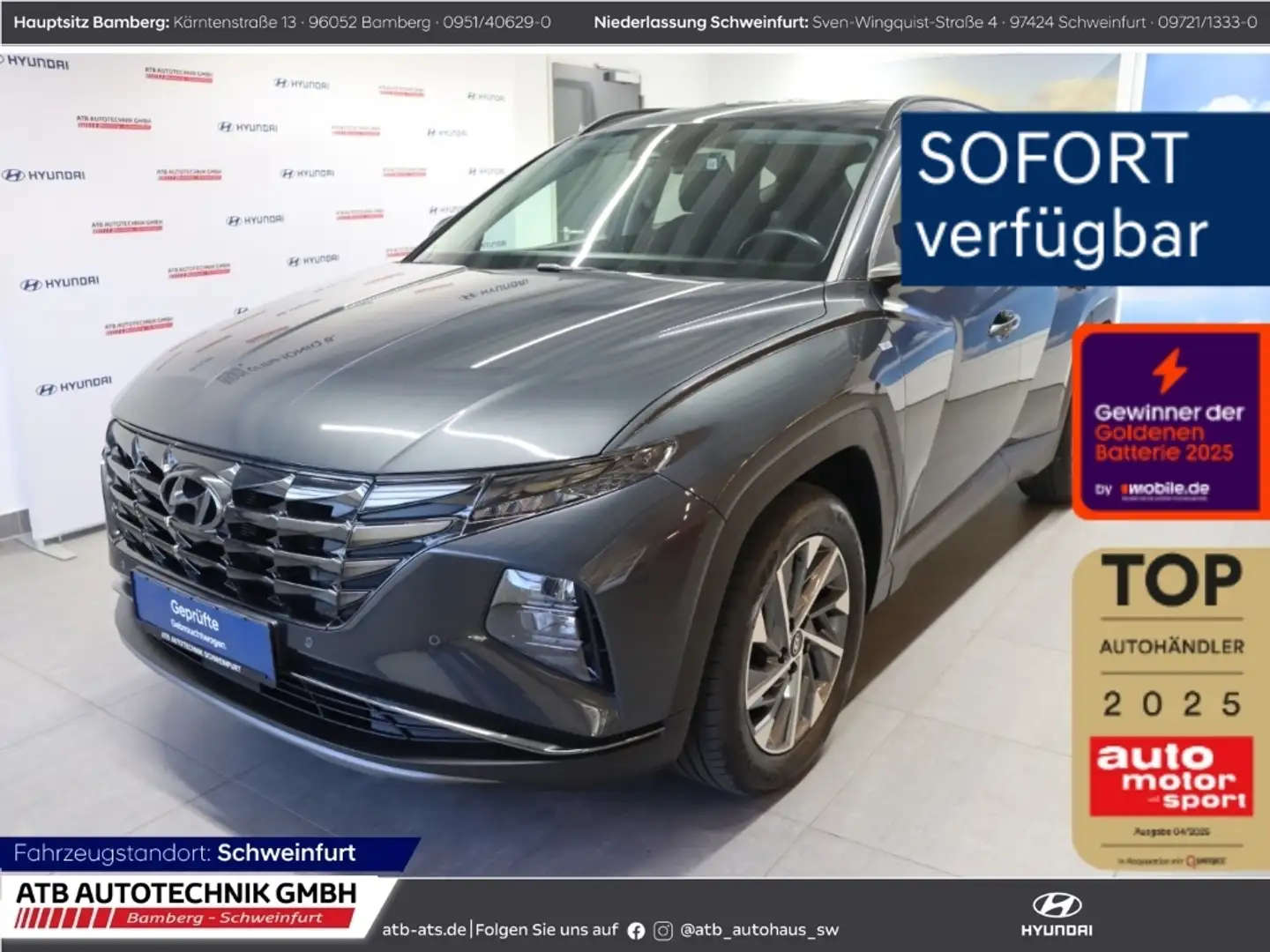 Hyundai TUCSON Trend 1.6 CRDi 136PS 48V 7-DCT 2WD Navi Soundsyste Gris - 1