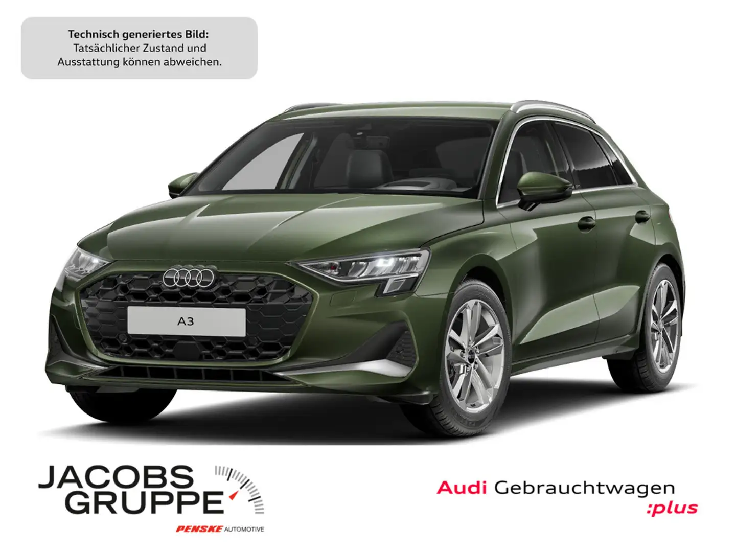 Audi A3 Sportback 30 TFSI advanced SONOS,AHK,Head Grün - 1