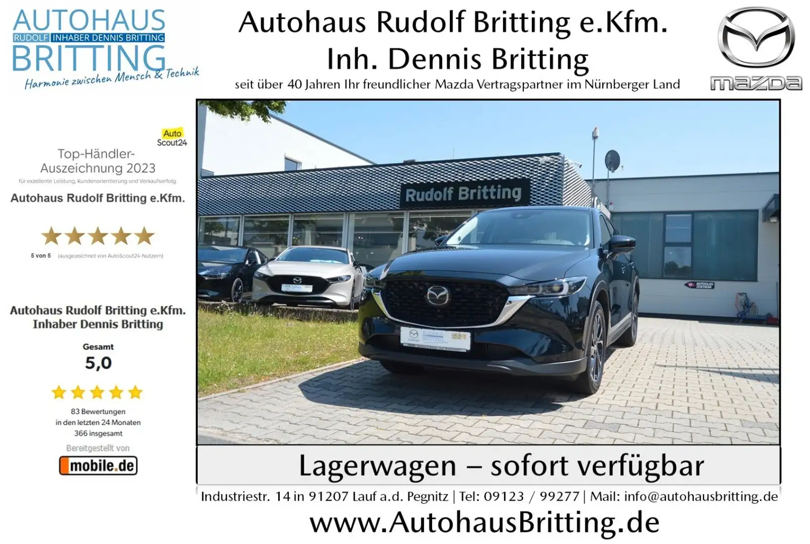 Mazda CX-5 Diesel 184PS 6AG Sports-Line Leder-Schwarz Negro - 1