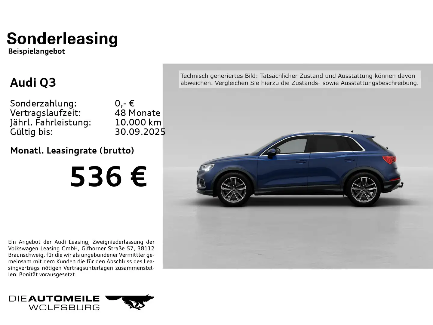 Audi Q3 40 TDI quattro S tronic advanced Matrix/AHK/P Blau - 2