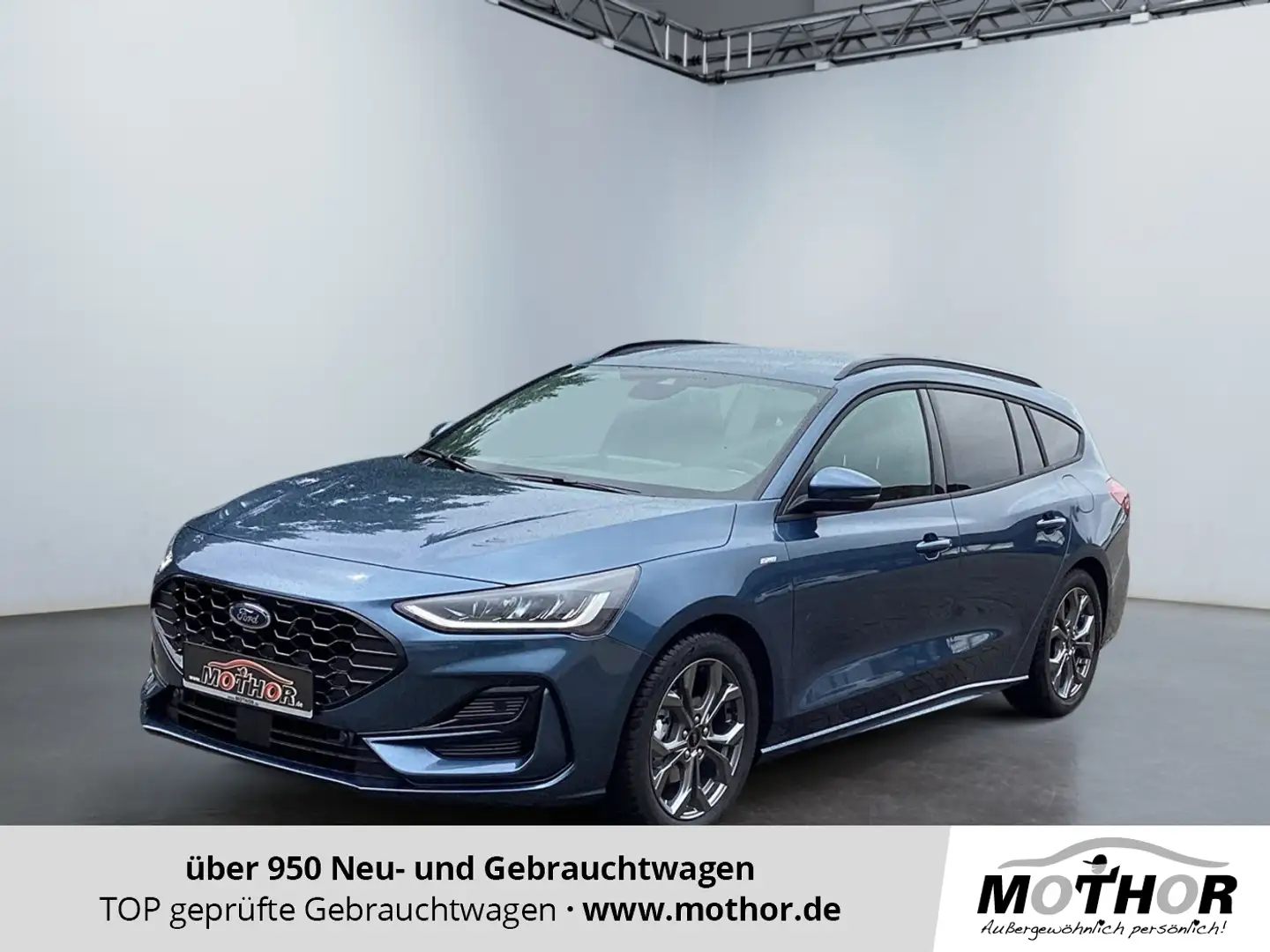 Ford Focus Turnier 1.0 EB Automatik ACC Winterpaket Blau - 1