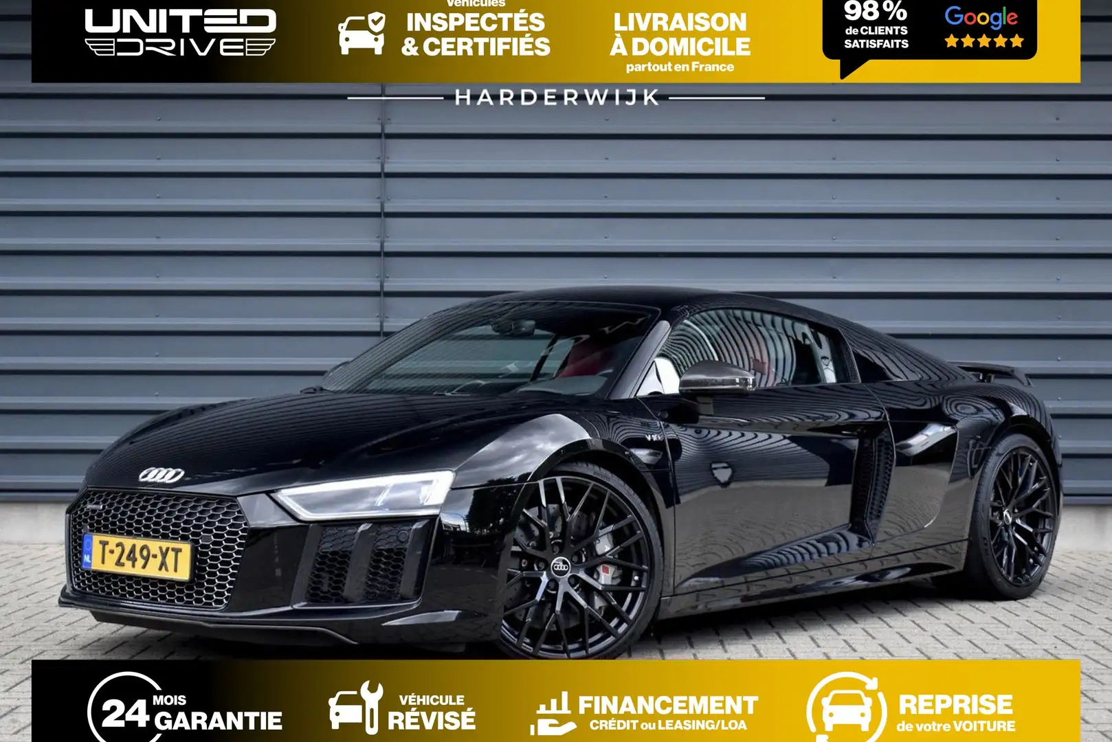 Audi R8 V10 Plus 5.2 FSI 610 S tronic 7 Quattro Noir - 1