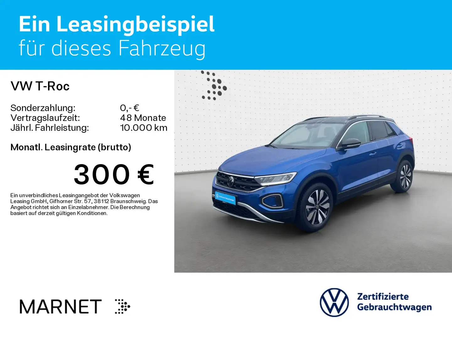 Volkswagen T-Roc T-ROC 1.5 TSI DSG MOVE NAVI*ASG*ACC*LED*ALLWETTE Blau - 2
