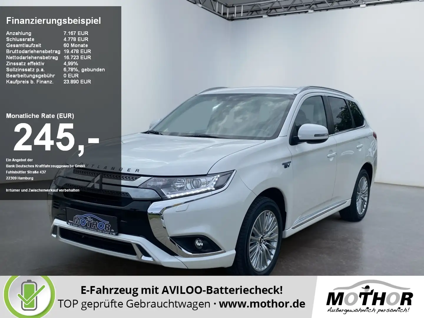 Mitsubishi Outlander Basis Spirit 2.4 PHEV TEMP NAVI SHZ Weiß - 1