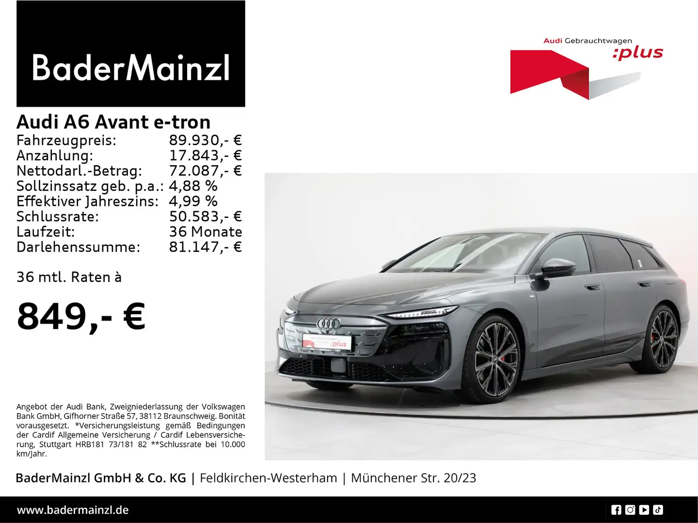 Audi quattro AHK Matrix HUD 360° B&O Grau - 1