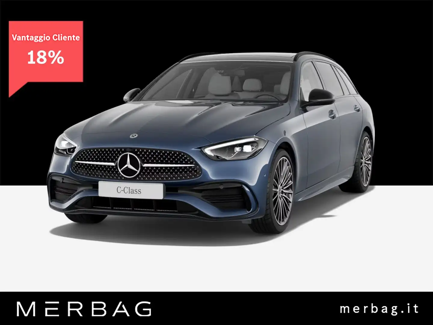 Mercedes-Benz C 220 d Mild hybrid S.W. AMG Line Advanced Plus Blau - 1