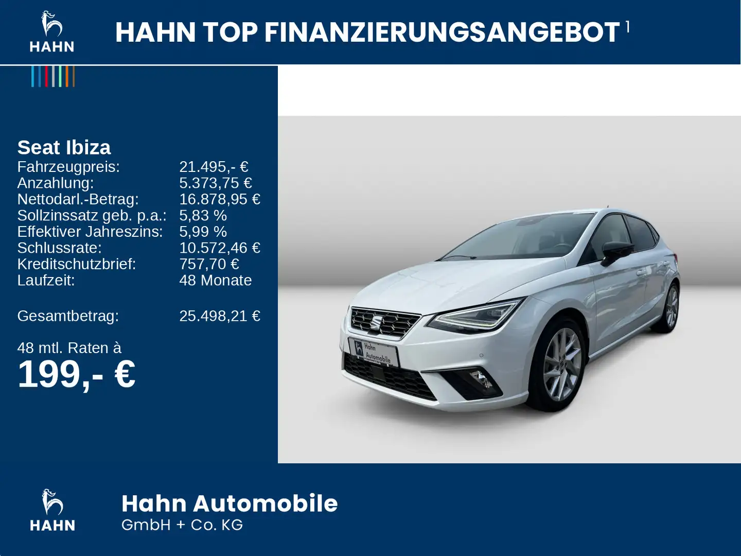SEAT Ibiza 1.5TSI DSG FR LED Navi CAM Sitzh Beats ACC Weiß - 2