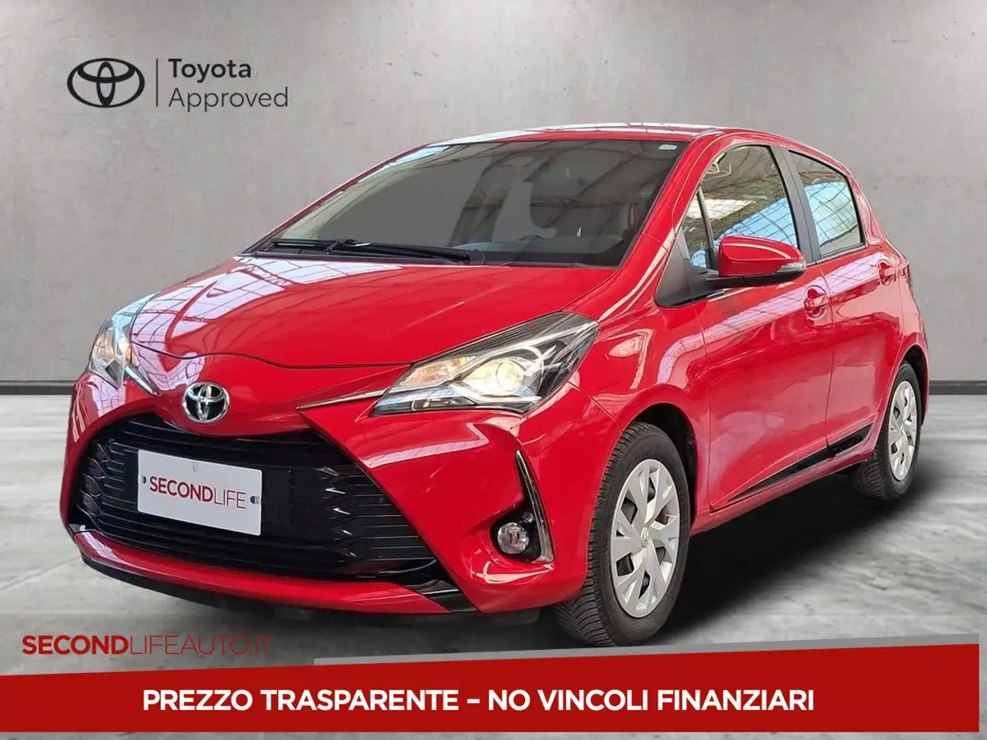 Toyota Yaris 5p 1.0 Active my18 Rosso - 1