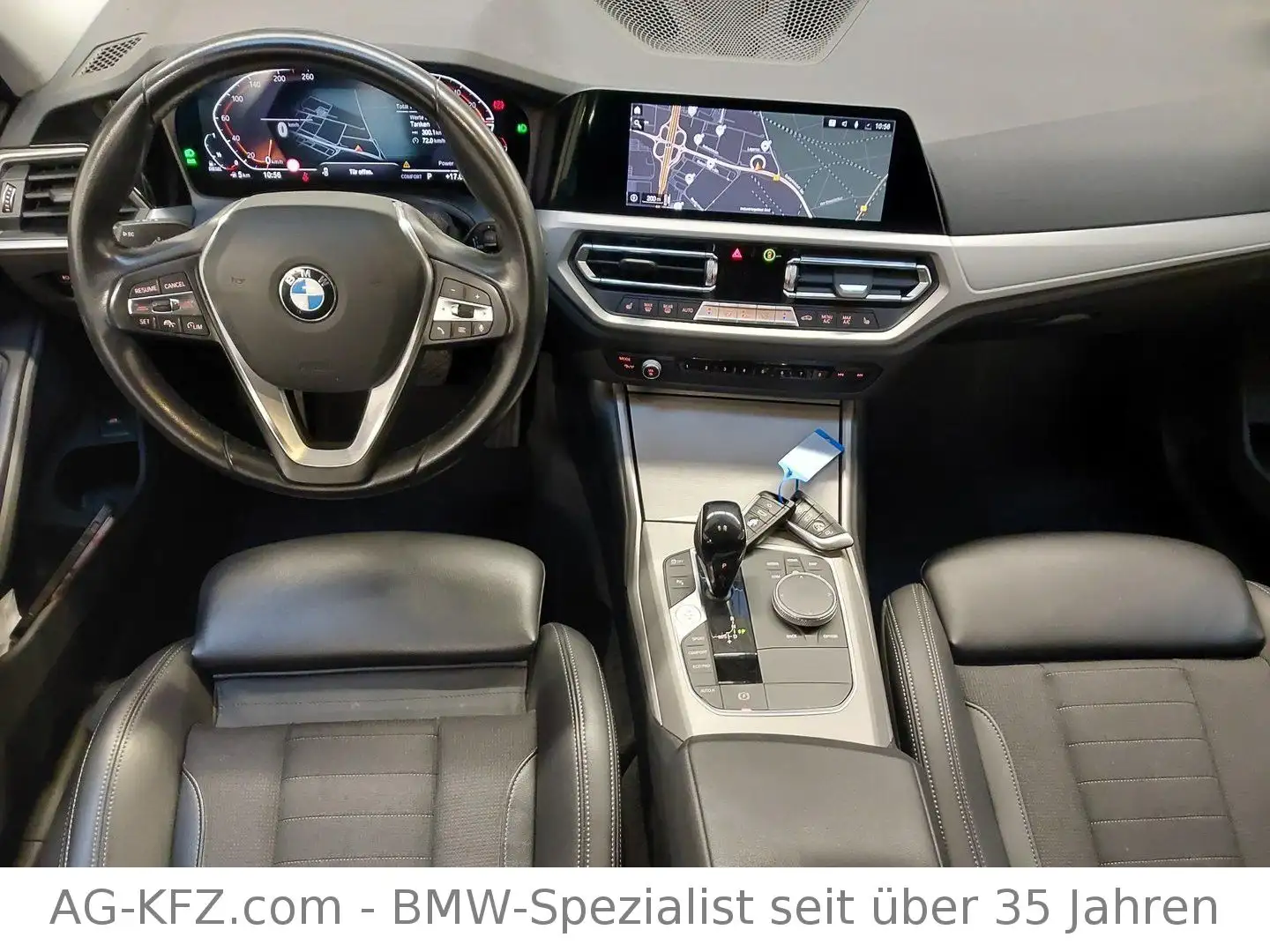 BMW 318 d DigTacho/SPUR/CAM/KeyGO/ACC/NaviProf/Leder Noir - 2