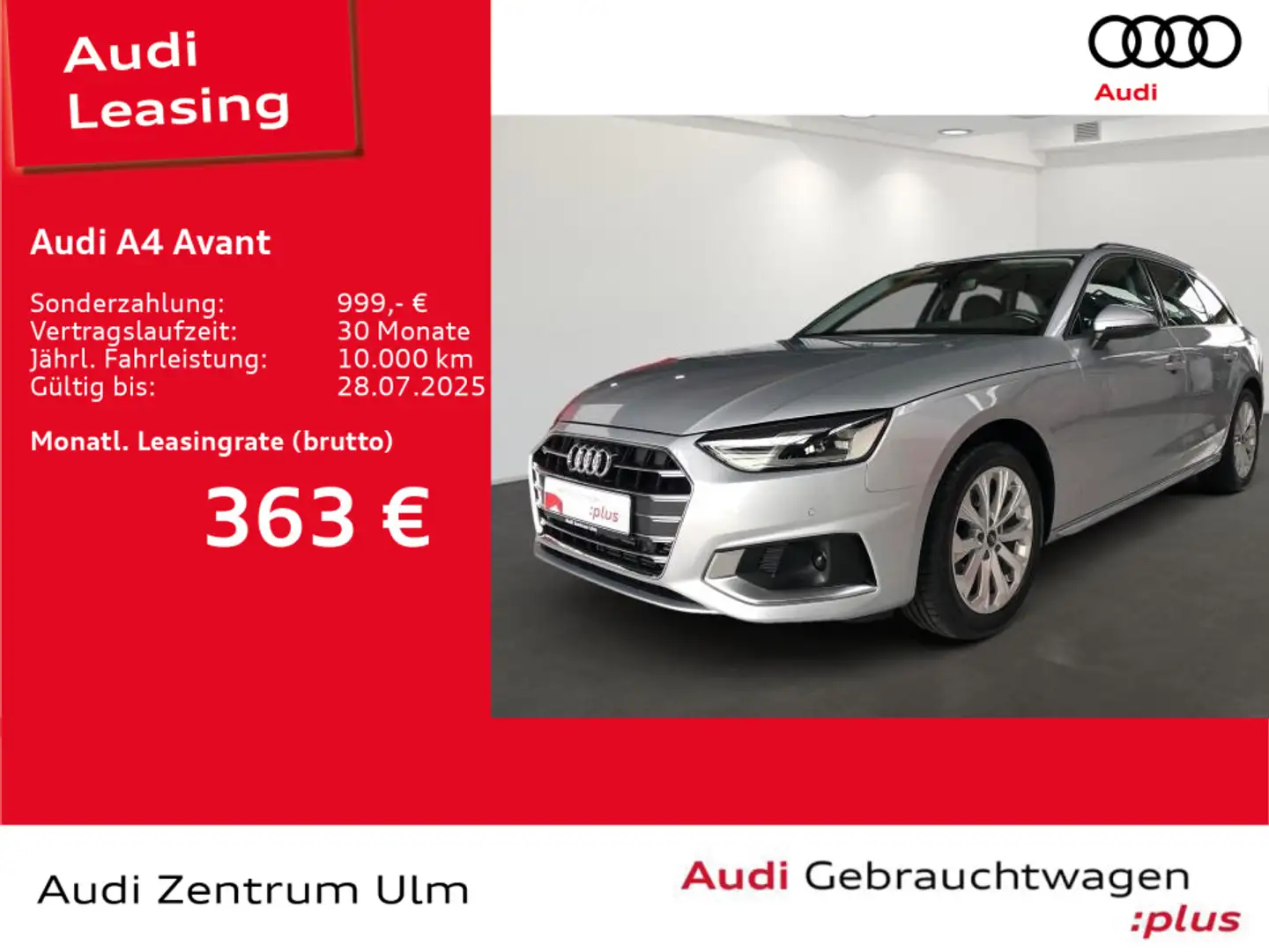 Audi A4 advanced 35 TFSI S tronic BUSINESS NAV+ Silber - 1