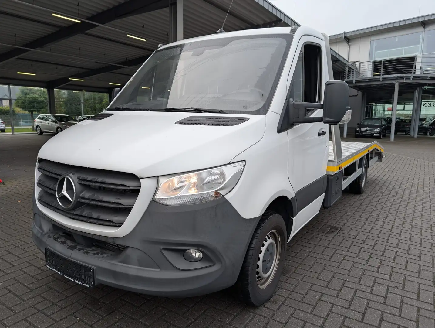 Mercedes-Benz Sprinter 319 CDI RWD L3 Abschleppwagen Pritsche KLIMA/GRA Weiß - 1