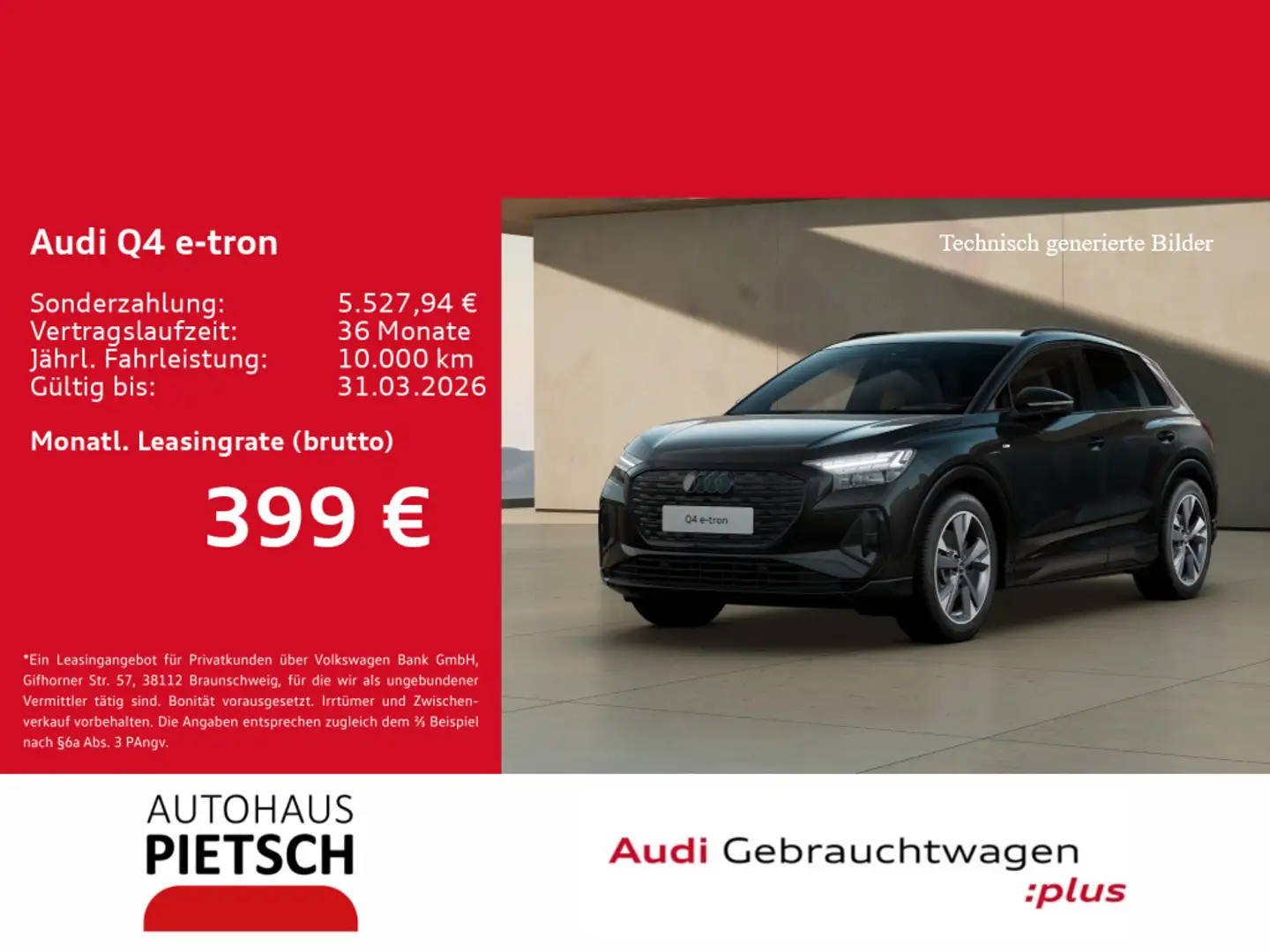 Audi Q4 e-tron 45 s line AHK ACC Matrix HeadUp Schwarz - 1